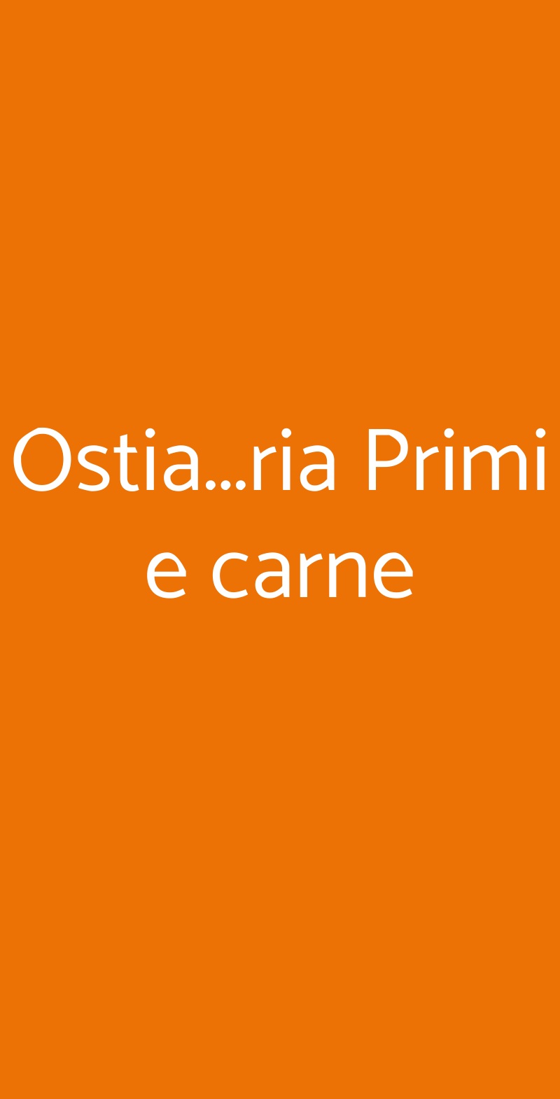 Ostia...ria       Primi e carne Lido di Ostia menù 1 pagina