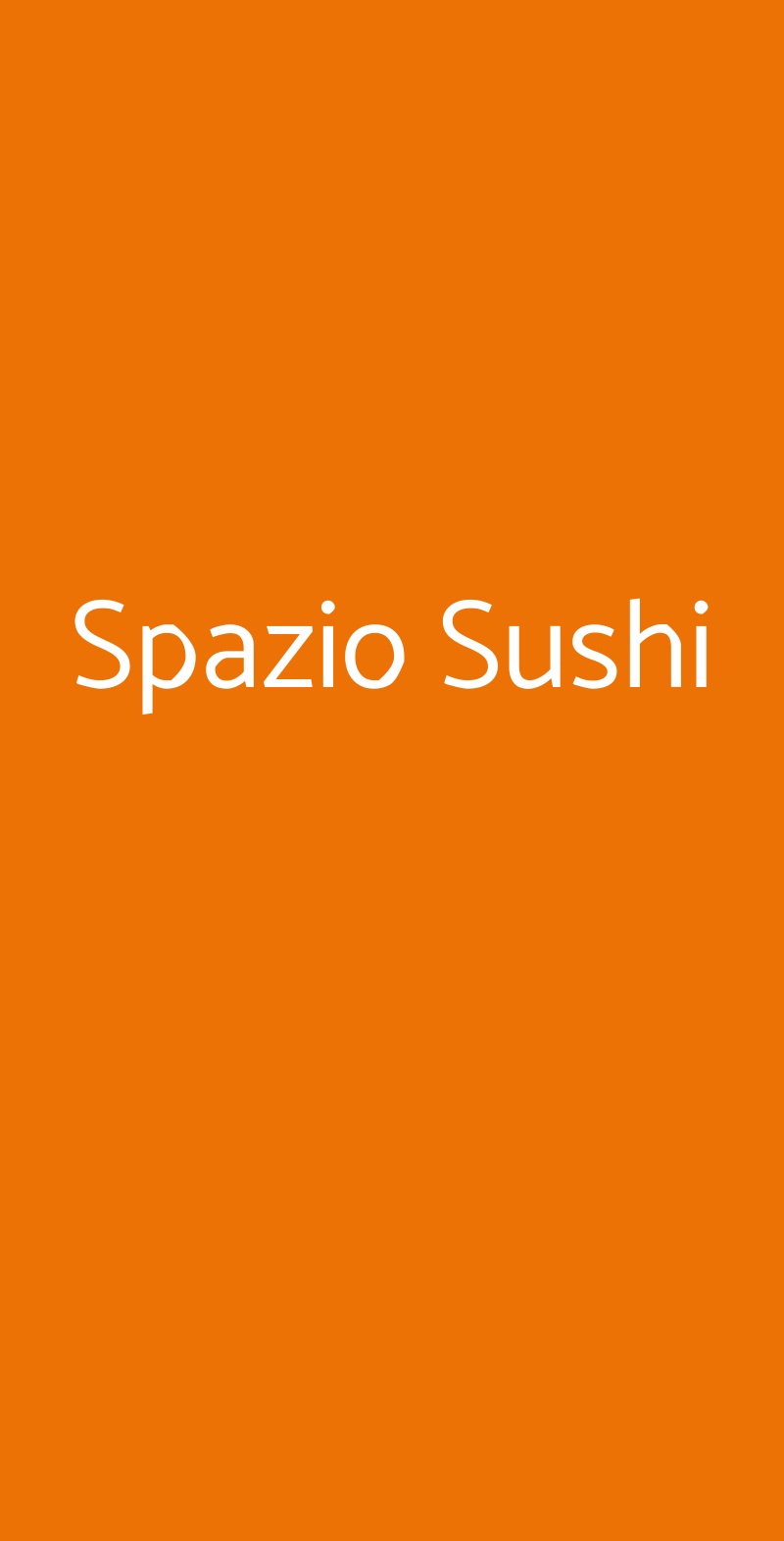 Spazio Sushi Milano menù 1 pagina