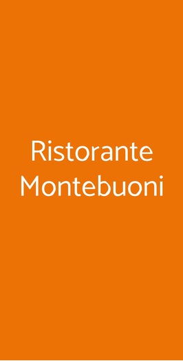 Ristorante Montebuoni