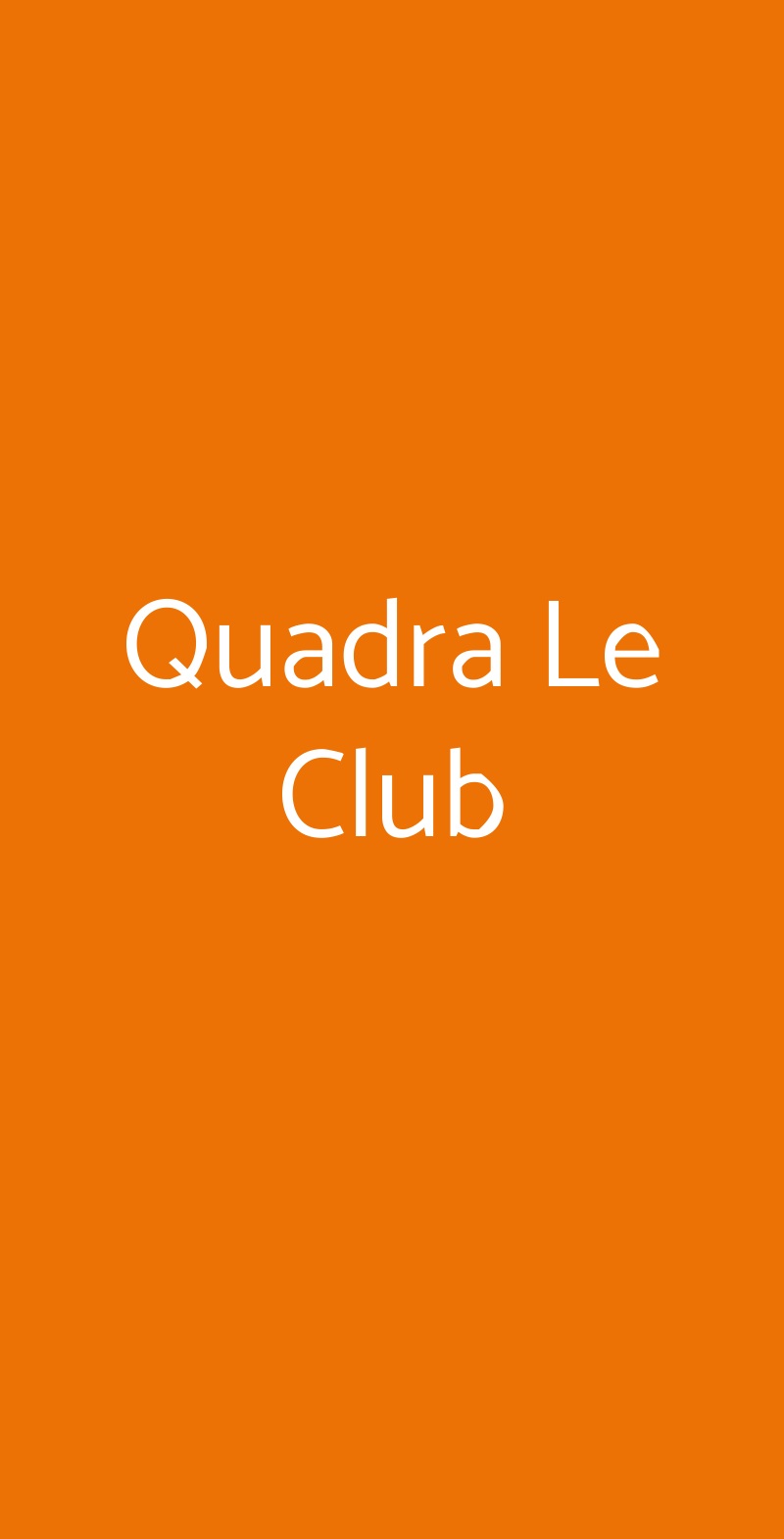 Quadra Le Club Trani menù 1 pagina