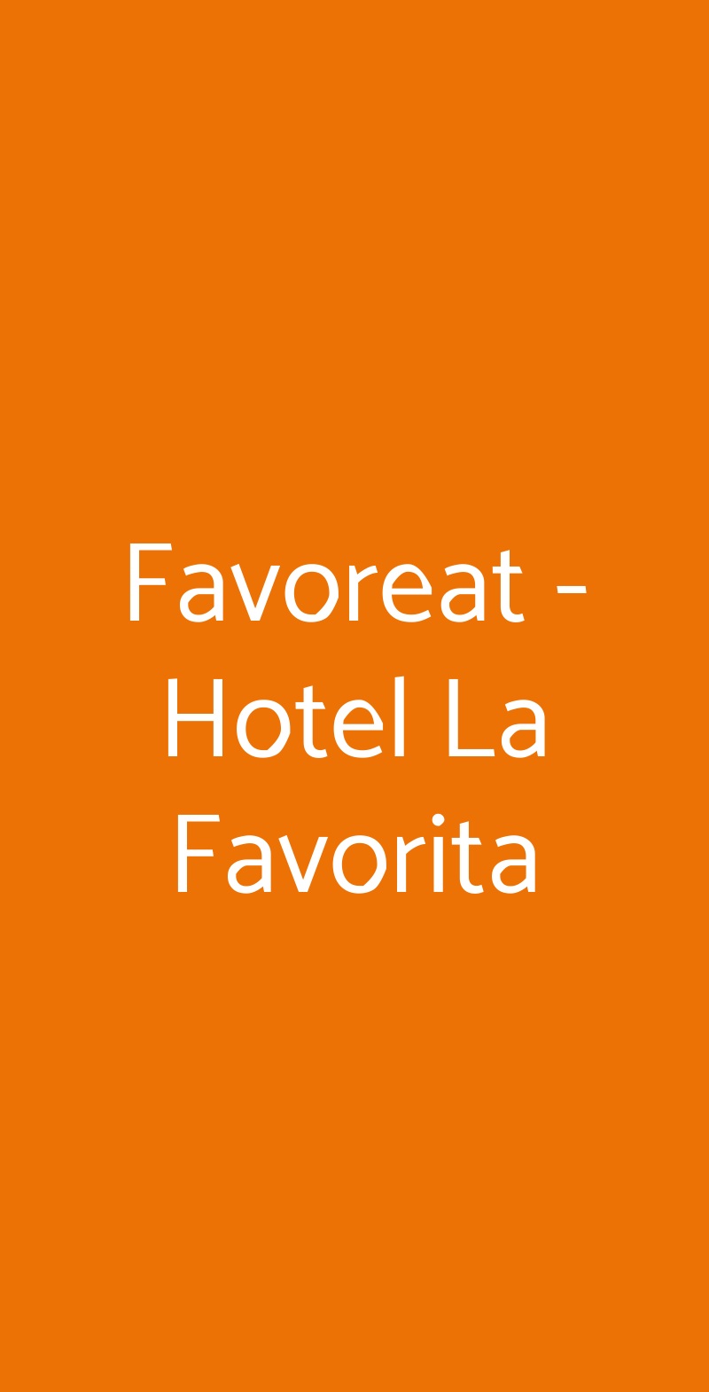 Favoreat - Hotel La Favorita Case Ghisiolo menù 1 pagina