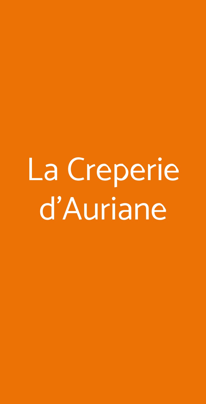 La Creperie d'Auriane Milano menù 1 pagina