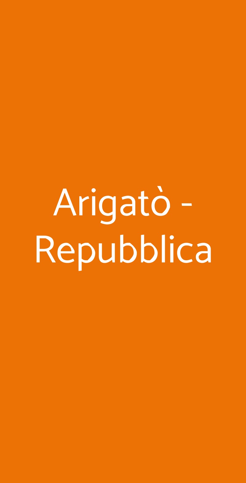 Arigatò - Repubblica Milano menù 1 pagina