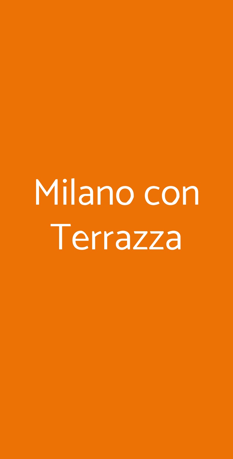 Milano con Terrazza Ponte della Maddalena menù 1 pagina