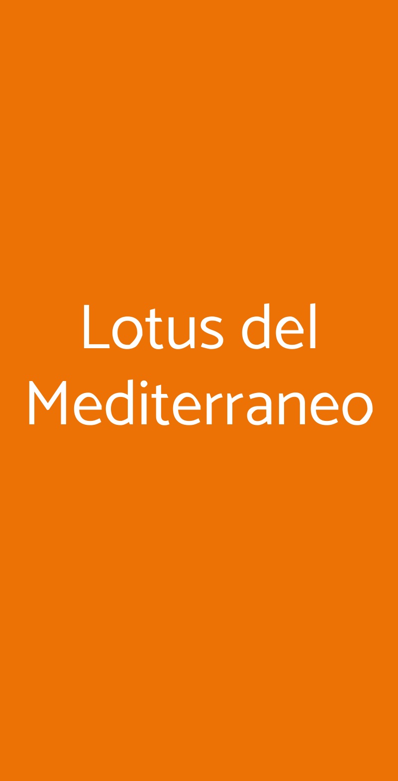 Lotus del Mediterraneo Roma menù 1 pagina