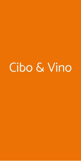 Cibo & Vino, Milano