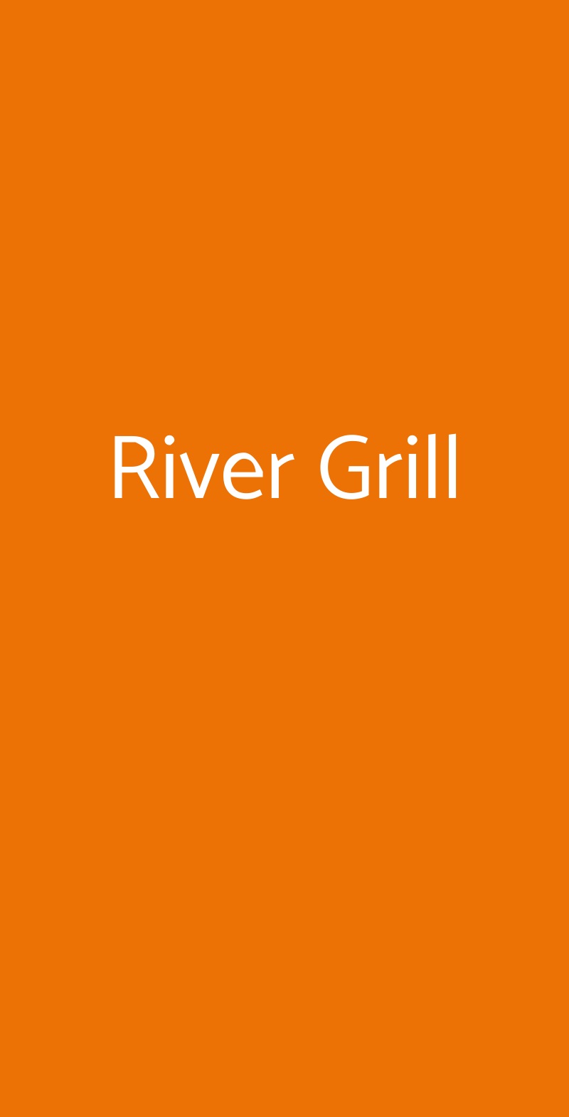 River Grill Roma menù 1 pagina