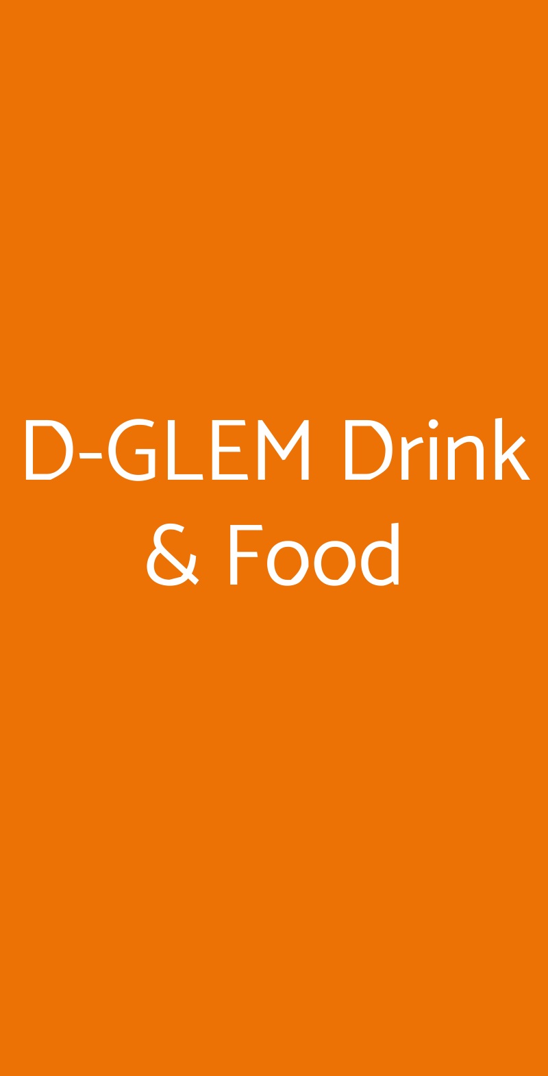 D-GLEM Drink & Food Garlate menù 1 pagina