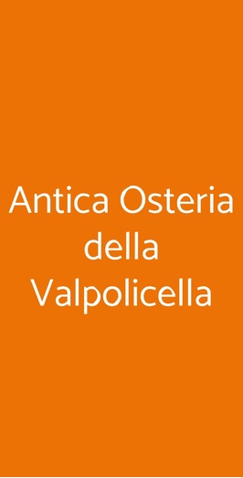 Antica Osteria Della Valpolicella, San Rocco