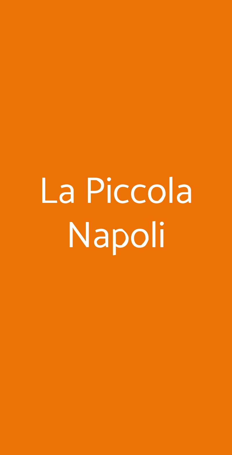 La Piccola Napoli Cesenatico menù 1 pagina