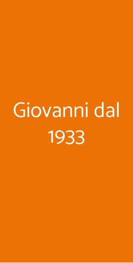 Giovanni Dal 1933, Roma
