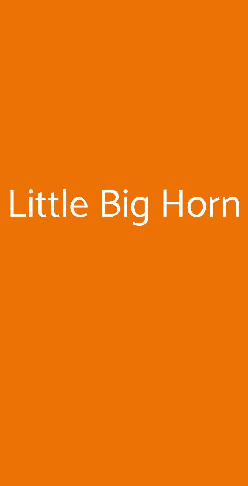Little Big Horn Pesco Sannita menù 1 pagina