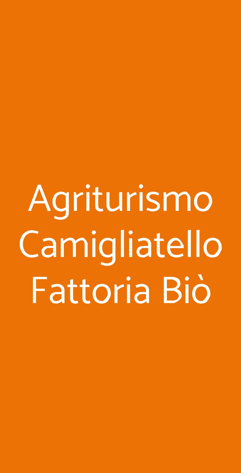 Agriturismo Camigliatello Fattoria Biò Spezzano Della Sila menù 1 pagina