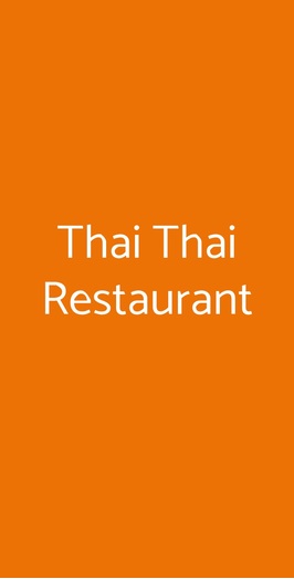 Thai Thai Restaurant, Firenze