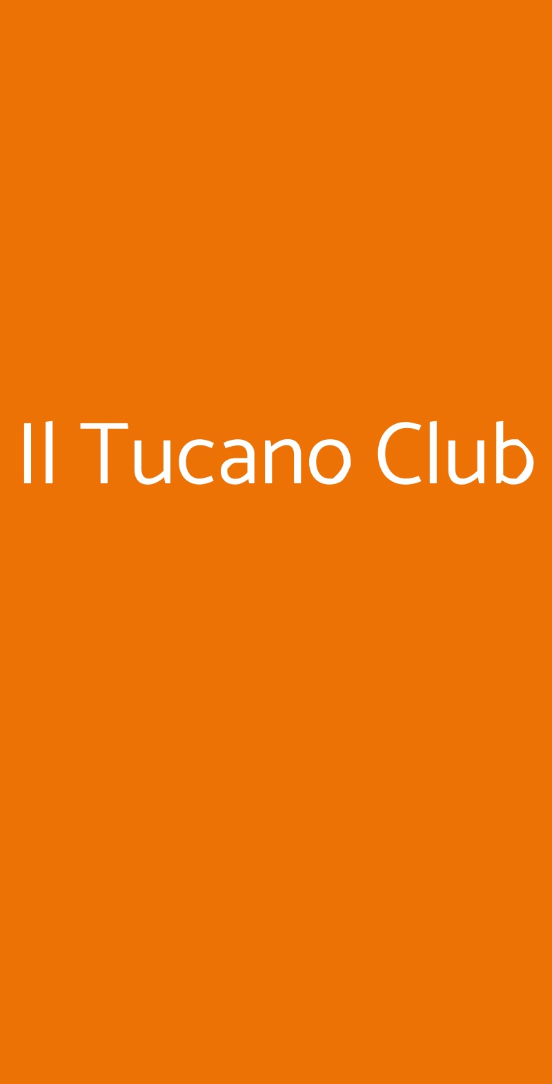 Il Tucano Club Ardea menù 1 pagina