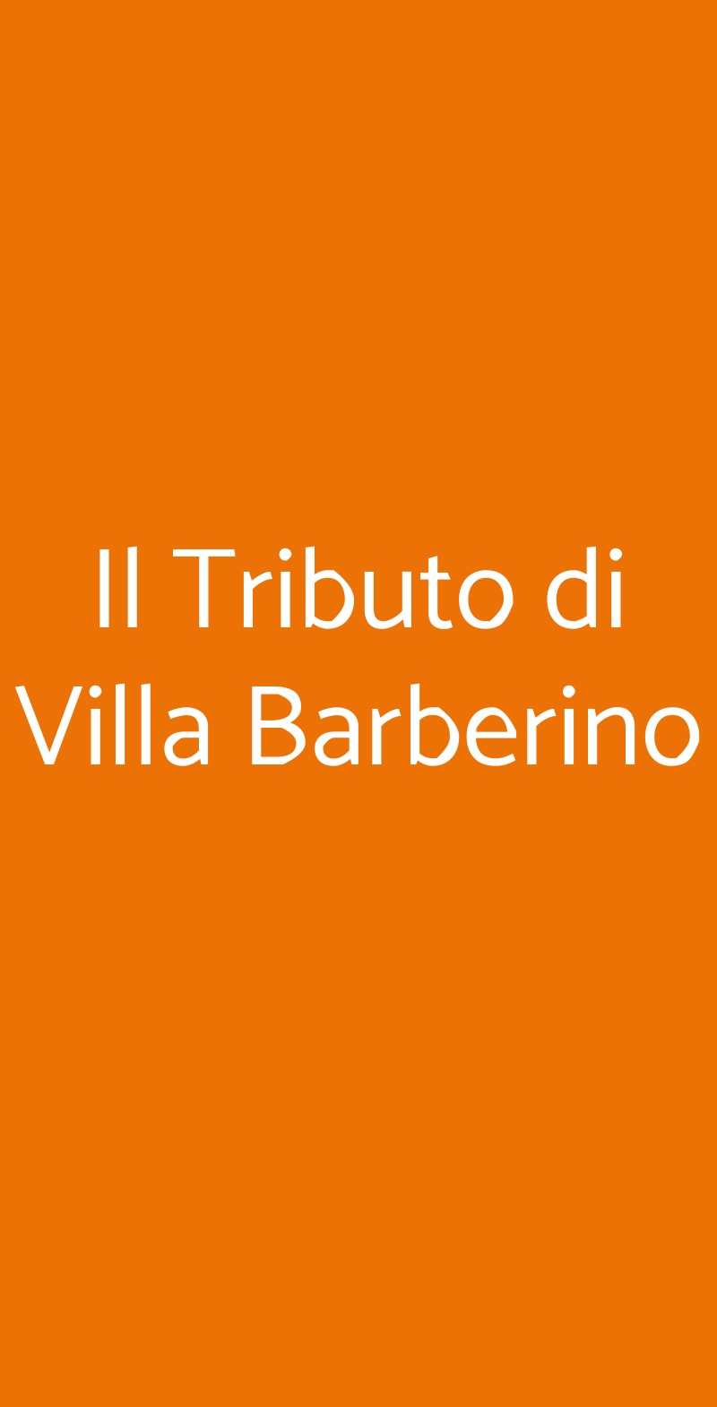 Il Tributo di Villa Barberino Cavriglia menù 1 pagina