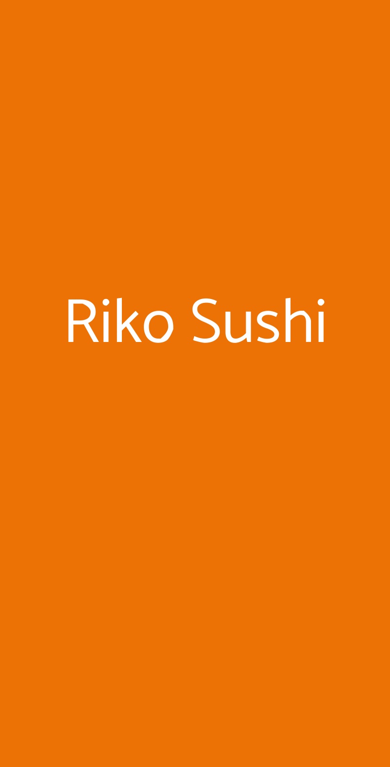 Riko Sushi Collegno menù 1 pagina