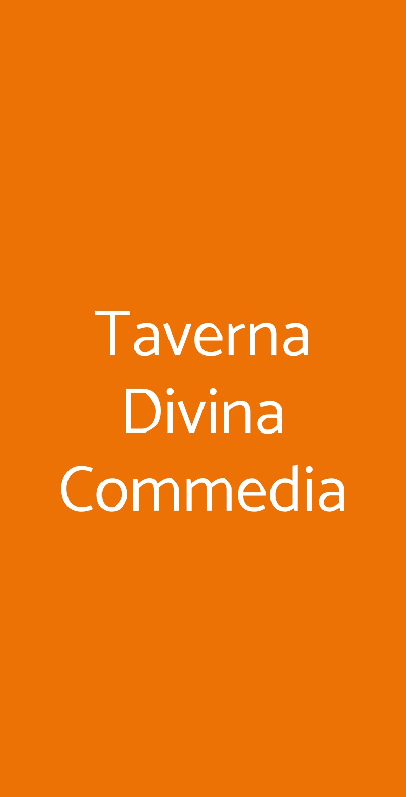 Taverna Divina Commedia Firenze menù 1 pagina