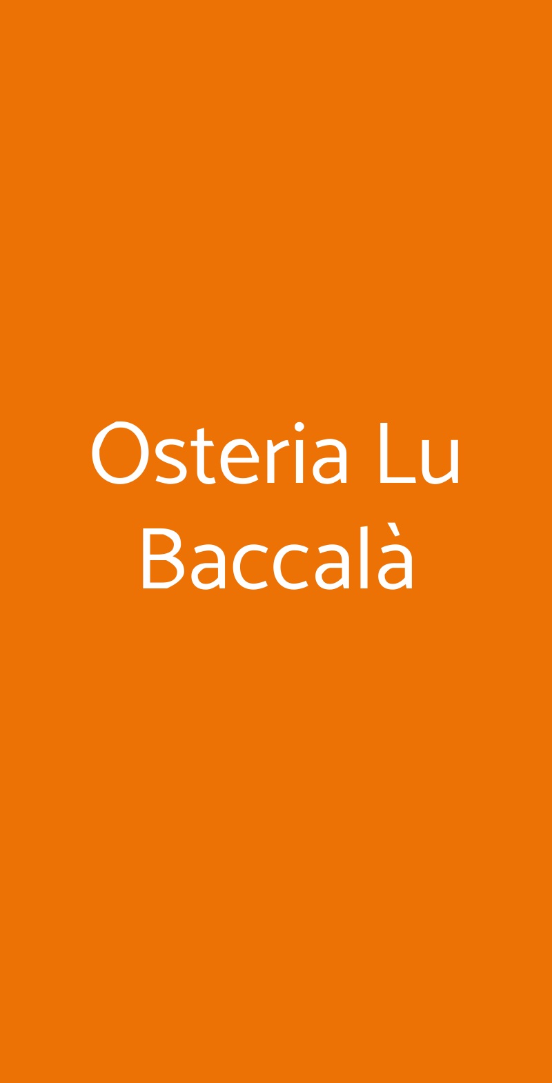 Osteria Lu Baccalà Pescara menù 1 pagina