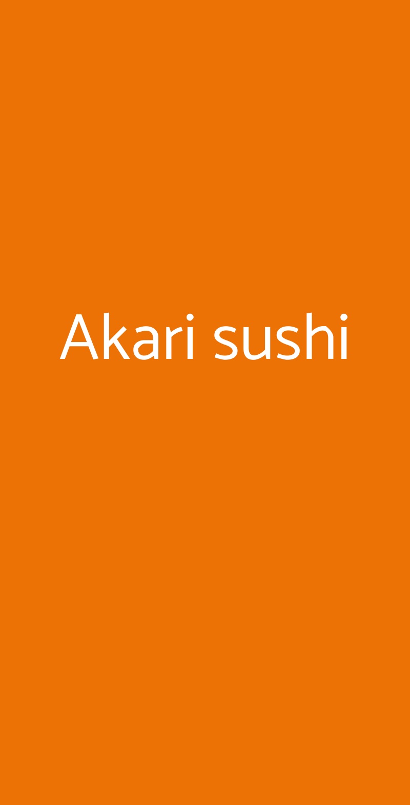 Akari sushi Roma menù 1 pagina
