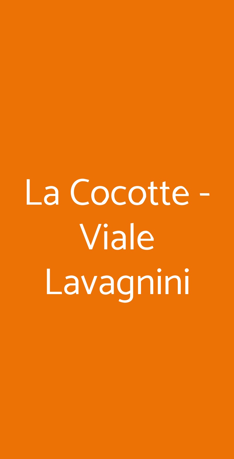 La Cocotte - Viale Lavagnini Firenze menù 1 pagina