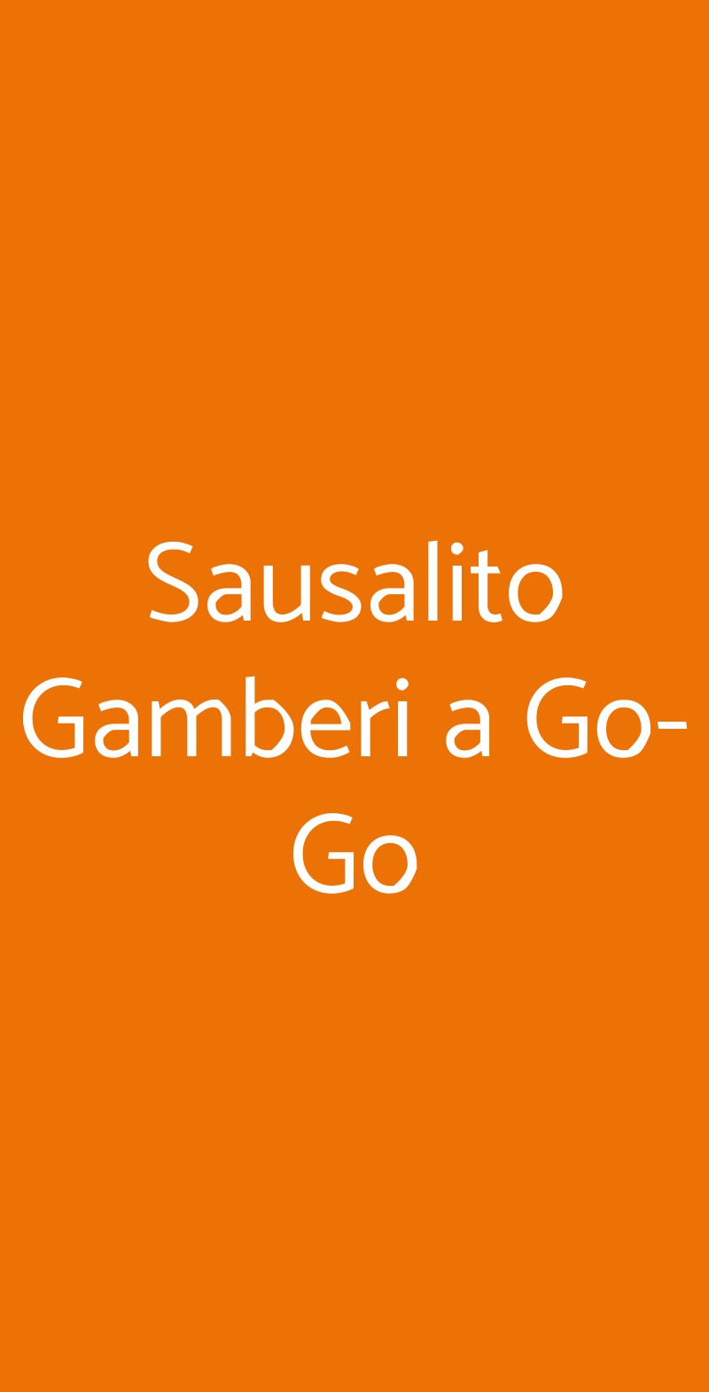 Sausalito Gamberi a Go-Go Torino menù 1 pagina