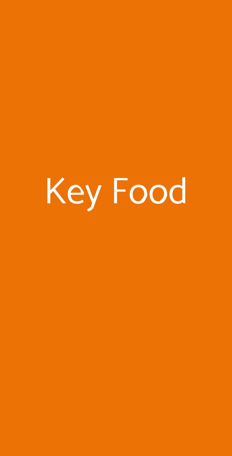 Key Food Roma menù 1 pagina
