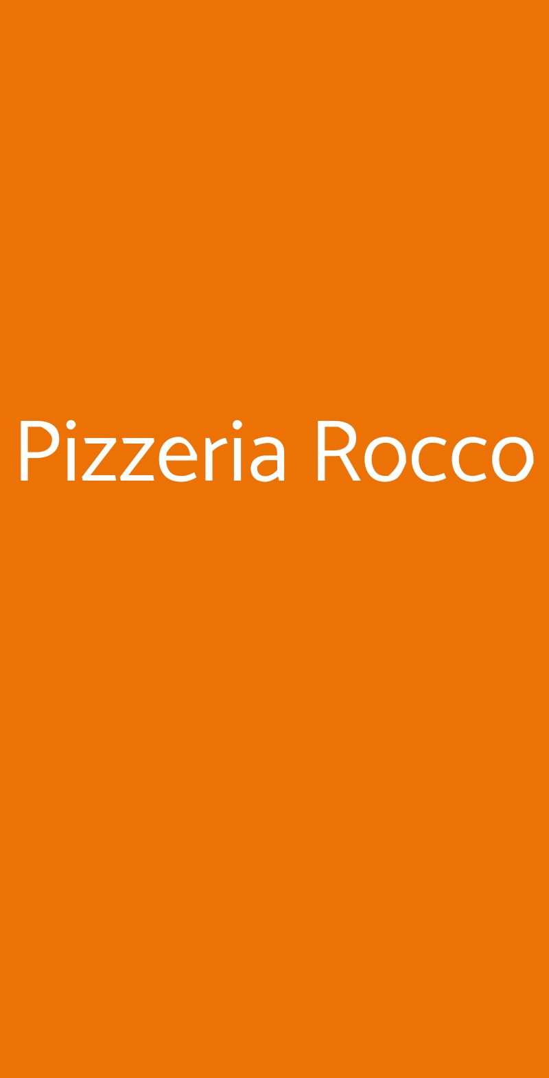 Pizzeria Rocco San Giorgio a Cremano menù 1 pagina