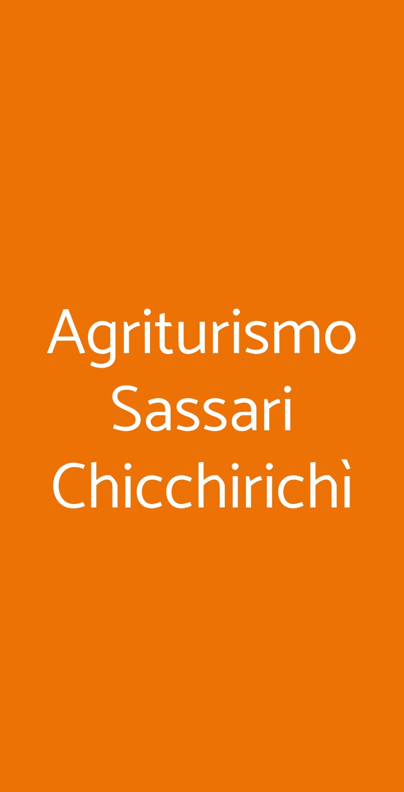 Agriturismo Sassari Chicchirichì Sassari menù 1 pagina