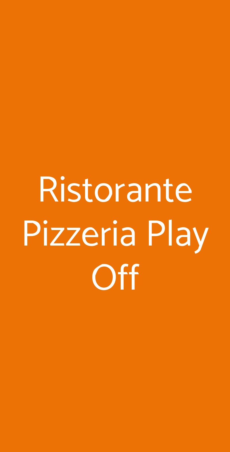 Ristorante Pizzeria Play Off Pozzuoli menù 1 pagina