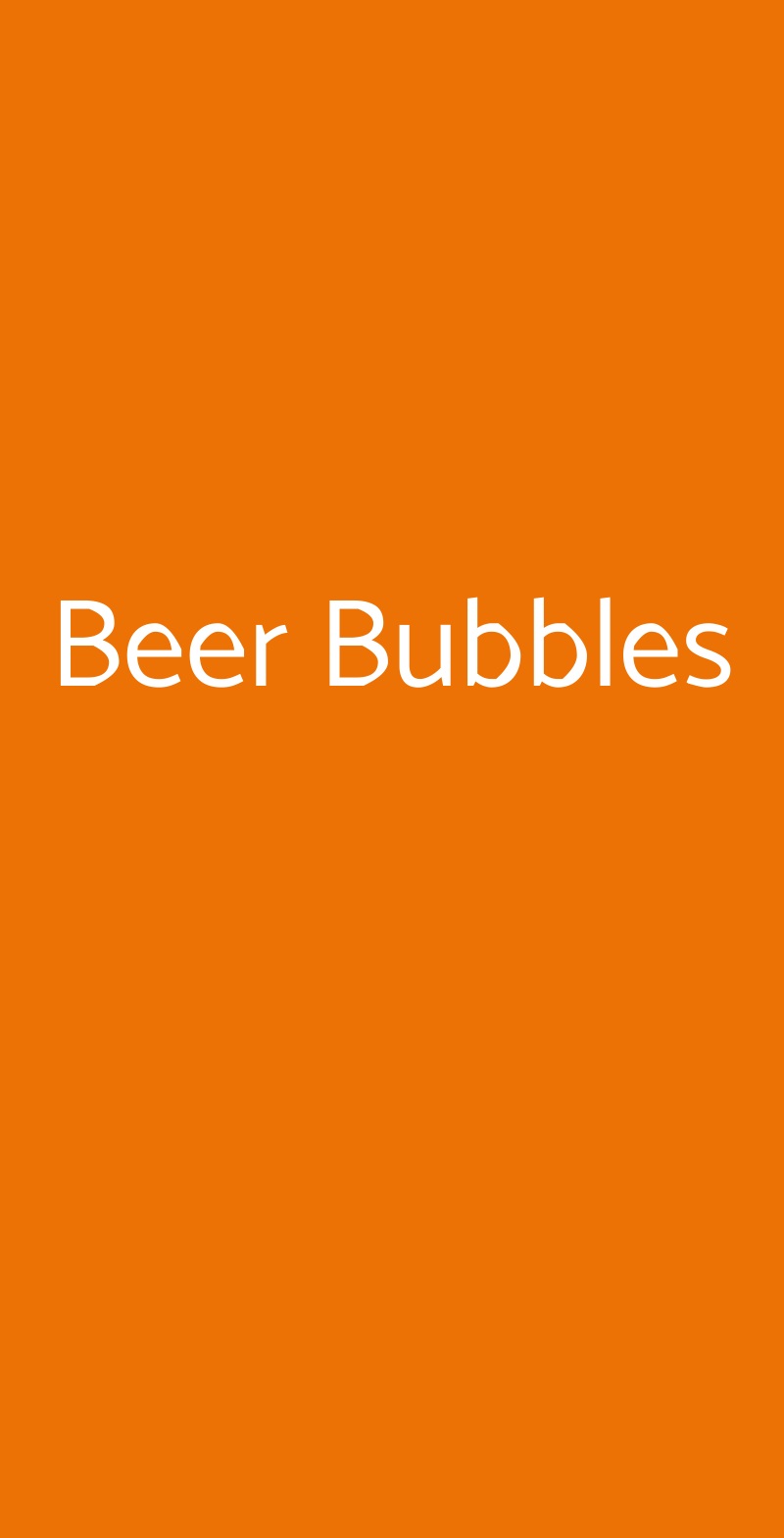 Beer Bubbles Roma menù 1 pagina
