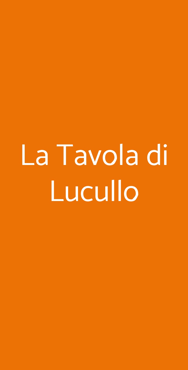 La Tavola di Lucullo Sorrento menù 1 pagina