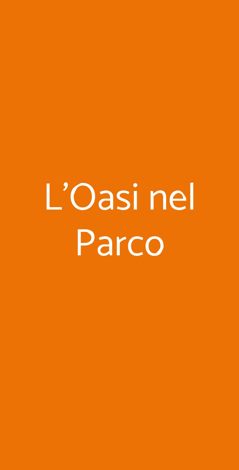 L'Oasi nel Parco Roma menù 1 pagina