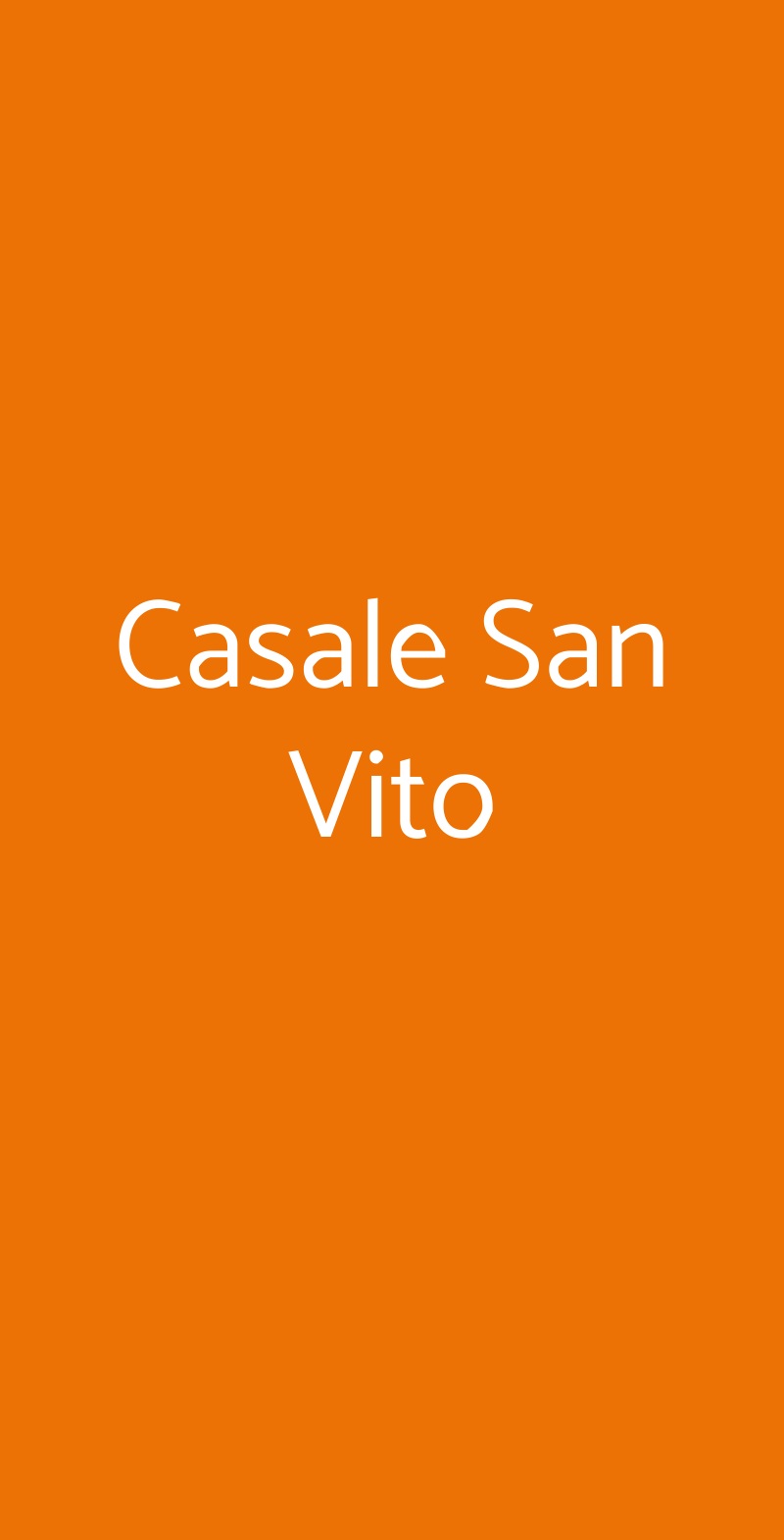 Casale San Vito San Vito menù 1 pagina