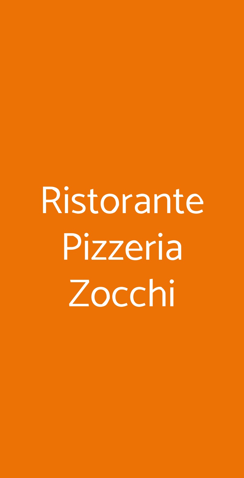 Ristorante Pizzeria Zocchi Pratolino menù 1 pagina