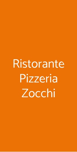 Ristorante Pizzeria Zocchi, Pratolino