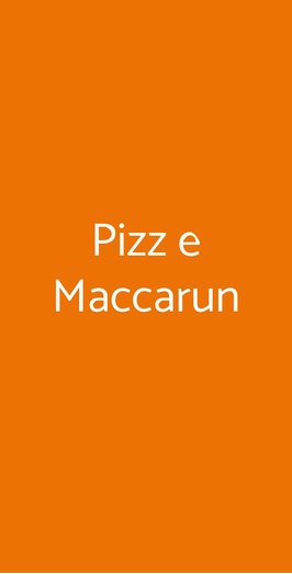 Pizz E Maccarun, Sala Consilina