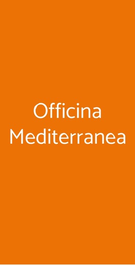 Officina Mediterranea, Santa Maria Di Licodia