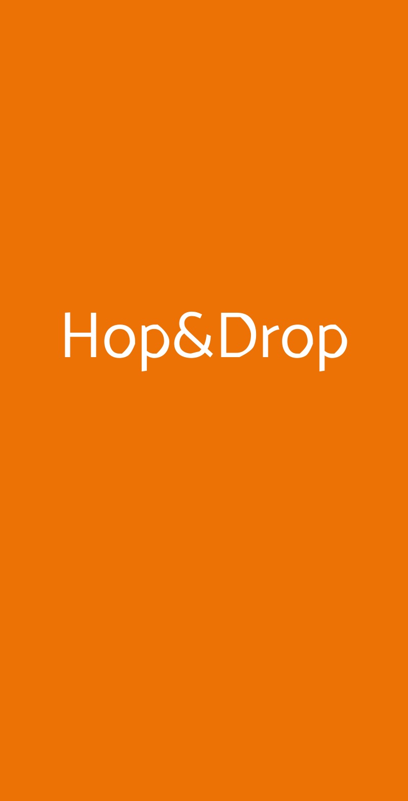 Hop&Drop Roma menù 1 pagina