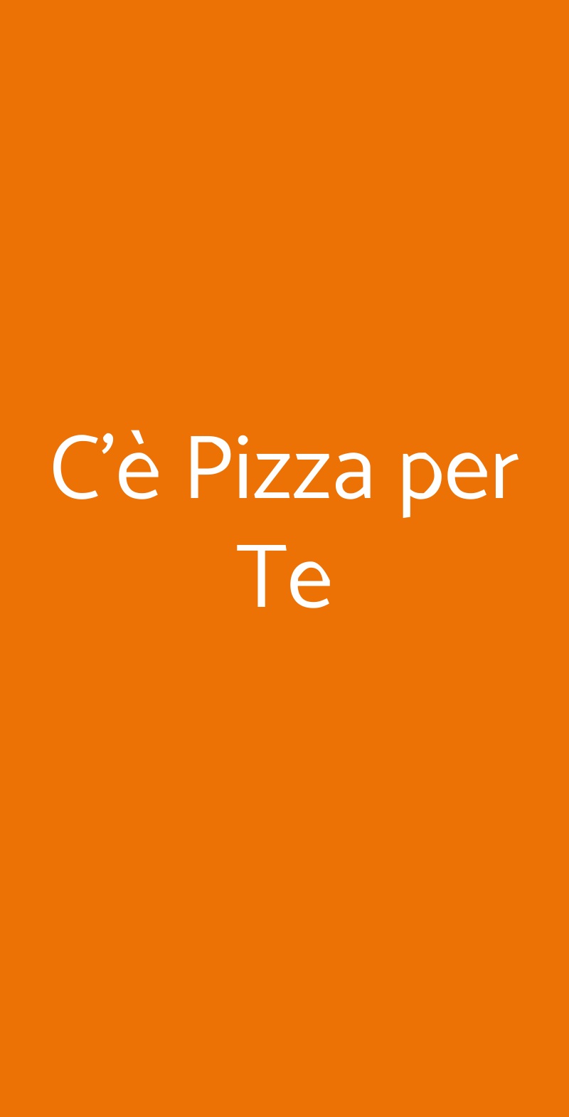 C'è Pizza per Te Forlì menù 1 pagina