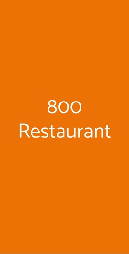 800 Restaurant, Palermo