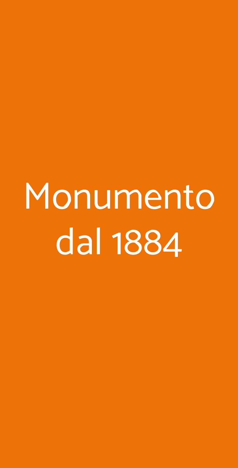 Monumento dal 1884 Roma menù 1 pagina