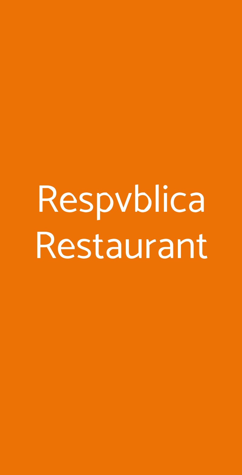 Respvblica Restaurant Pavie menù 1 pagina