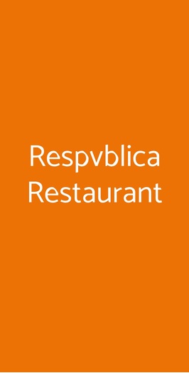 Respvblica Restaurant
