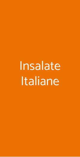 Insalate Italiane