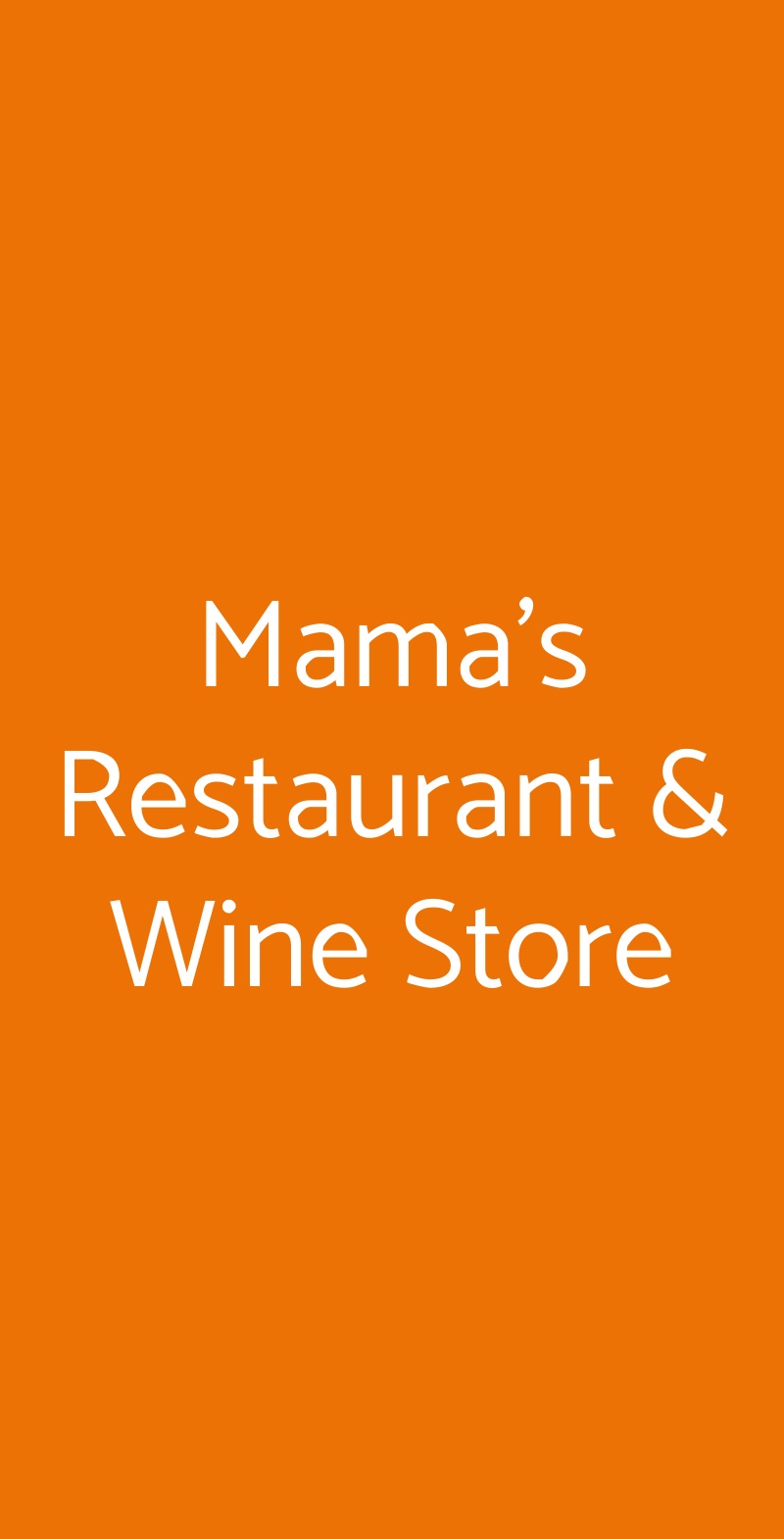 Mama's Restaurant & Wine Store Feriolo di Baveno menù 1 pagina