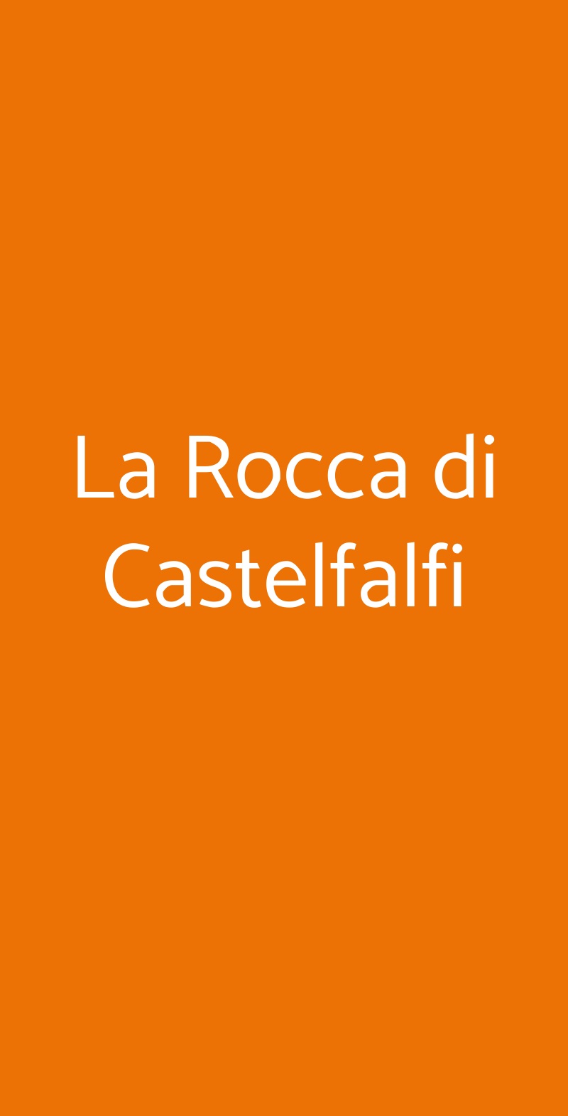 La Rocca di Castelfalfi Montaione menù 1 pagina