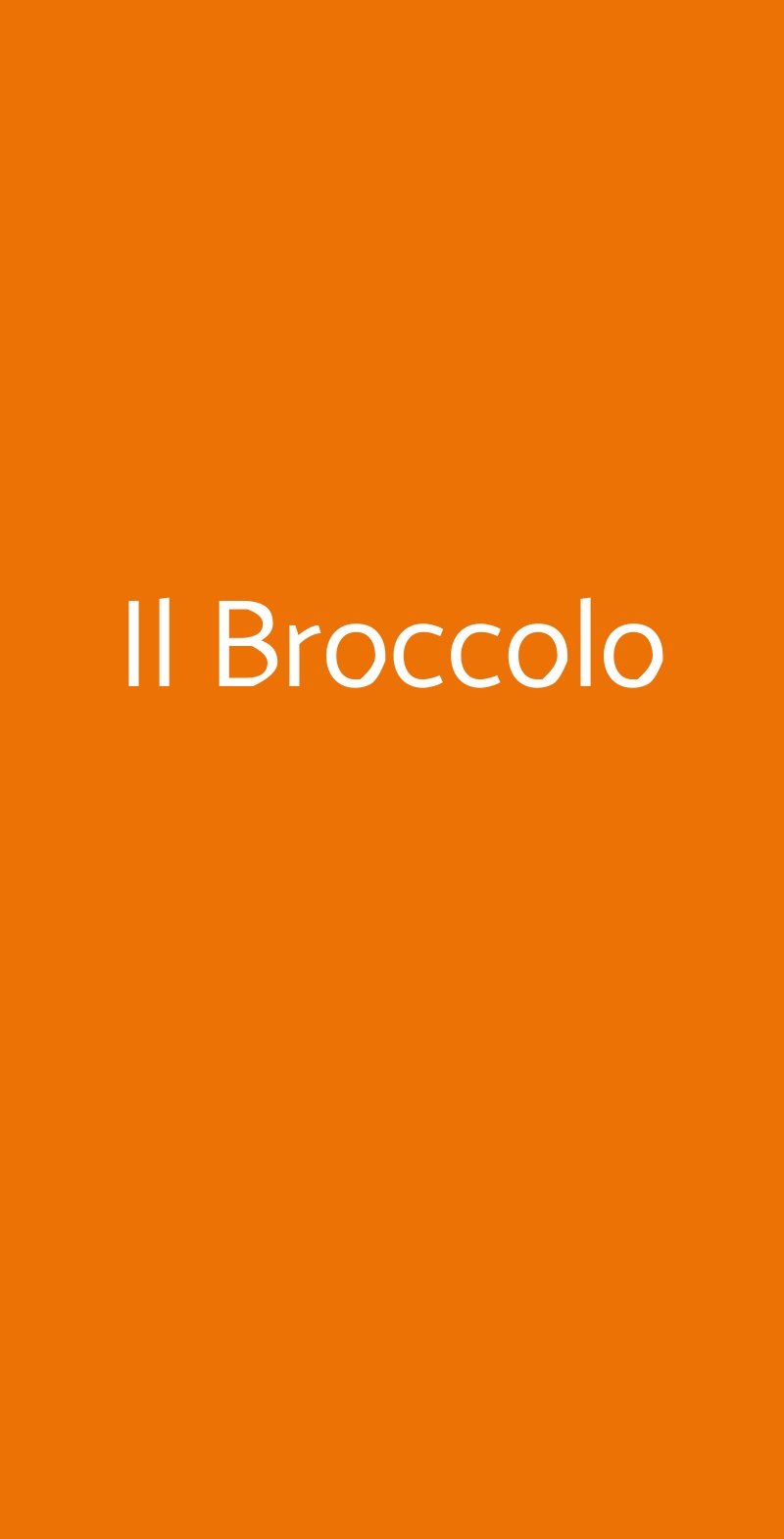 Il Broccolo Torino menù 1 pagina