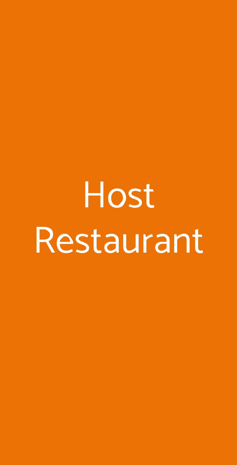 Host Restaurant Fiumicino menù 1 pagina