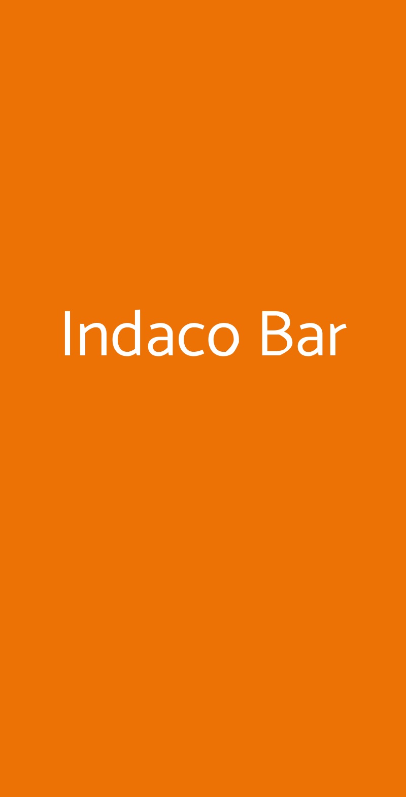 Indaco Bar Milano menù 1 pagina